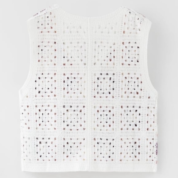 Zara Girls Open Knit Vest - Picture 4 of 6